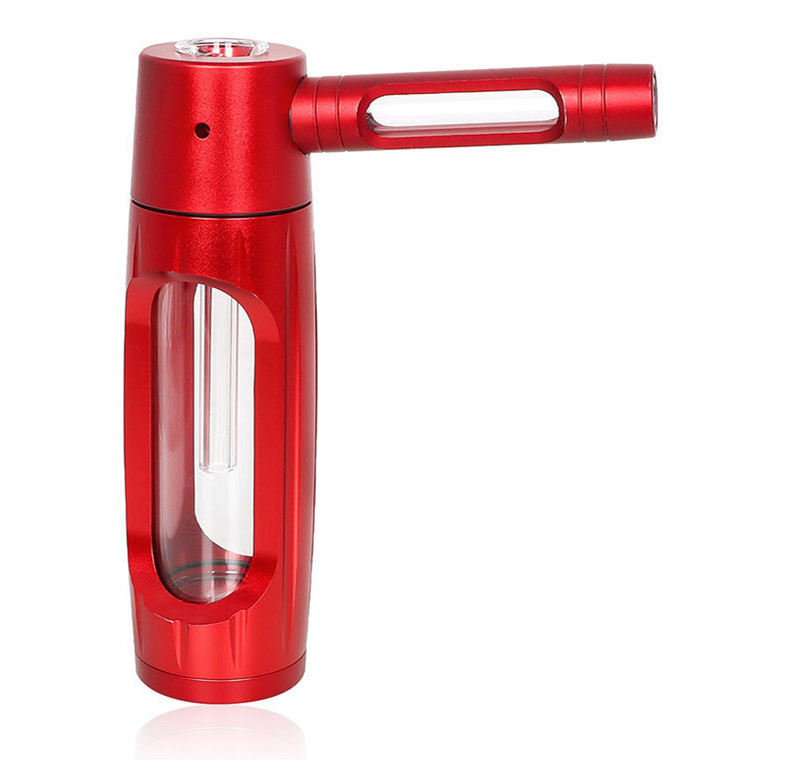 New 150mm Portable Aluminum Alloy Glass Smoking Pipe